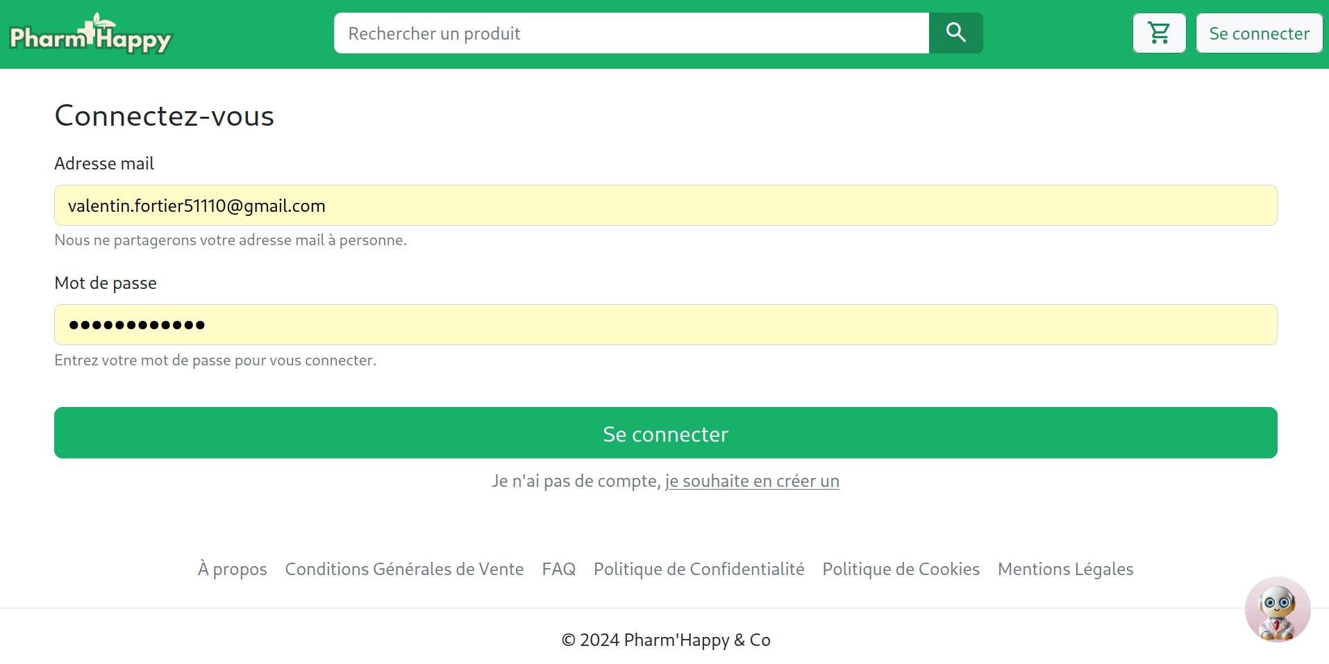 PharmHappy Client Role